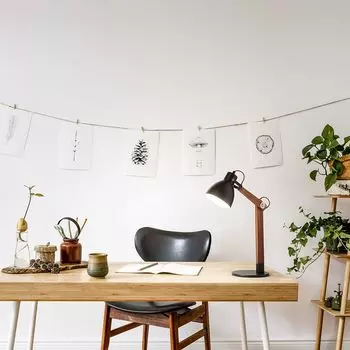 Настольная лампа Fabas Luce Sveva E27 1x60Вт, черный