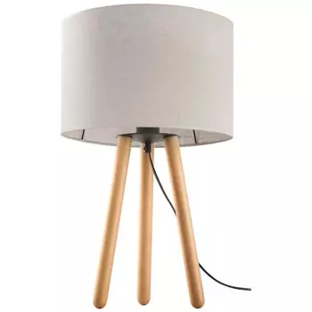 Настольная лампа famlights, 15x15x50 см, бежевый/сосновый