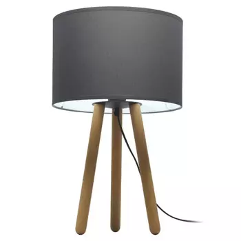 Настольная лампа famlights, 15x15x50 см, графит/коричневый