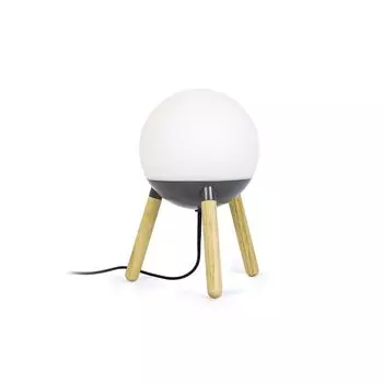 Настольная лампа Faro Mine PC серая Orcuro E27 40 Вт, золото