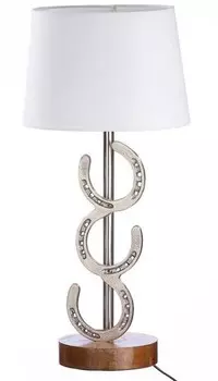 Настольная лампа GILDE Hufeisen цвет silber/holz/wei