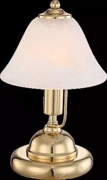 Настольная лампа Globo Lighting металл цвета латуни, стекло, белый, сенсорное включение/выключение, : 170 мм, В: 270 мм, длина кабеля 1500 мм, без 1x E14 40 Вт 230 В., серебро