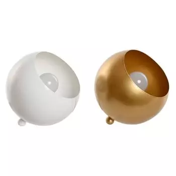 Настольная лампа Home ESPRIT белое золото металл 50 Вт 220 В 15 х 15 х 15 см (2 шт.)
