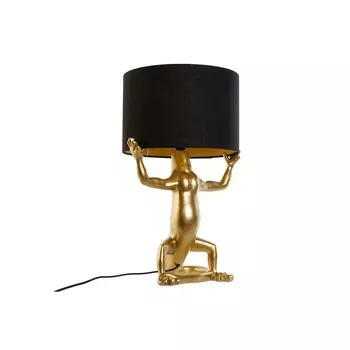 Настольная лампа Home ESPRIT Black Gold Resin 50 Вт 220 В 31 x 28 x 50 см (2 шт.)