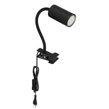 Настольная лампа, хомут, металл, черный, флексографская точечная печать, GU10 etc-shop