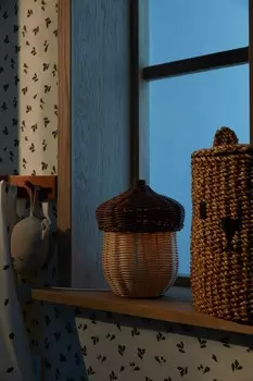 Настольная лампа из ротанга H&M, коричневый