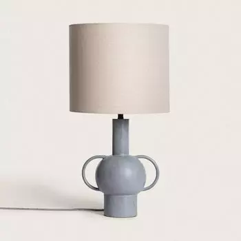 Настольная лампа из смолы Гослар серый LEDKIA