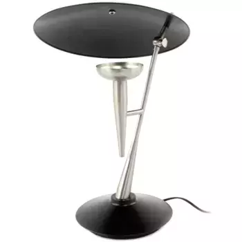 Настольная лампа Kayoom «Flyer 125 настольная лампа», 1 лампочка, лампочка G4 | без лампочек, минималистичный, современный, гармоничный, серебряный/черный