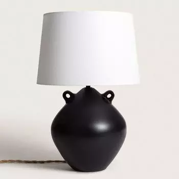 Настольная лампа керамическая Cafun черный LEDKIA