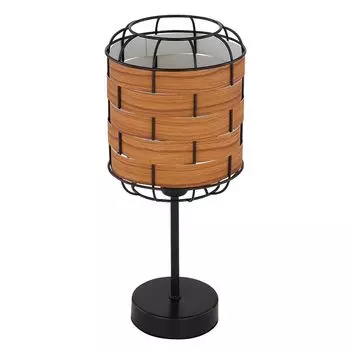 Настольная лампа, клетка, имитация дерева, коричневая, В 35см etc-shop, коричневый