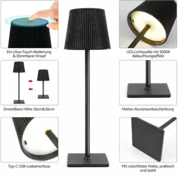 Настольная лампа LAMON, черный