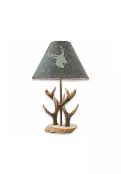 Настольная лампа Lodge серый/коричневый Loberon, серый/коричневый