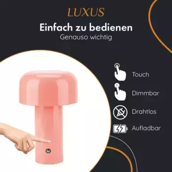 Настольная лампа LUXUS, розовый