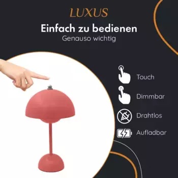 Настольная лампа LUXUS, розовый