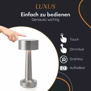 Настольная лампа LUXUS, серебряный