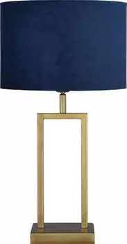 Настольная лампа masterlight Veneto, 1 лампочка, бархатный синий, 53x30x30см