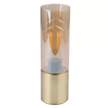 Настольная лампа, матовая латунь, стекло, сенсорная, В 30 см etc-shop, золото