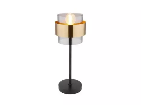 Настольная лампа MeineWunschleuchte gro schwarz dimmbar Glas цвет schwarz/messing