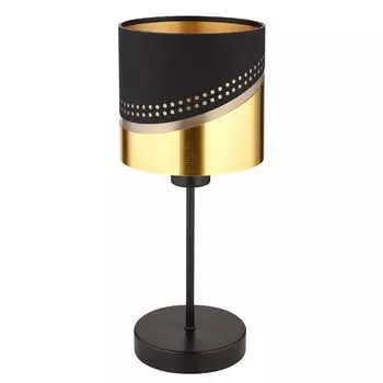 Настольная лампа, металл, черный матовый, золото, В 38 см Globo Lighting