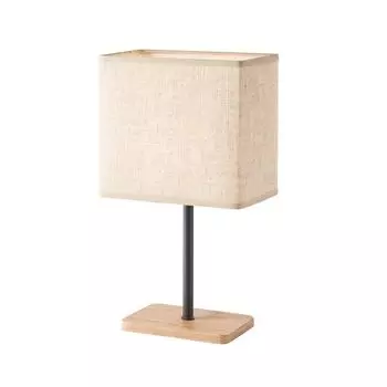 Настольная лампа, металл, дерево, натуральный, H 30 см etc-shop
