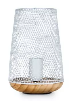 Настольная лампа металлическая белая H22см деревянная лампа торшер свет декоративное украшение стола levandeo