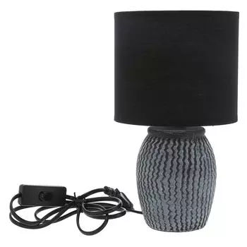 Настольная лампа "Нью-Йорк" черная 15х26см фаянс хлопок настольная лампа свет лампы цоколь E14 переключатель вкл/выкл цоколь лампы абажур Cepewa, черный