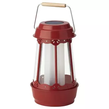 Настольная лампа на солнечной батарее, LED, домик/красный, 25 см, SOLVINDEN IKEA