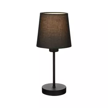 Настольная лампа Настольная лампа 1xE14 тканевый абажур черный 25Вт кабельный выключатель Briloner