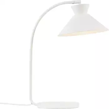 Настольная лампа Nordlux "Циферблат", лампочка E27 | без лампочек, скандинавская простота с четкими линиями, декоративный эффект подсветки 25,00 см, Высота: 51,00 см., белый