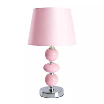 Настольная лампа Nve, 20x36 см, розовый/хром