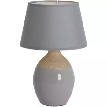 Настольная лампа nve «Talia», 1 лампочка, лампочка E14 | без лампочки, керамика, E14 макс. 60 Вт, тумблер, цоколь 2-х цветов (серый и натуральный)
