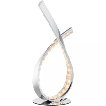 Настольная лампа Paul Neuhaus «BRILLA», 1 лампочка, источник света Светодиодная панель | Светодиод прочно интегрирован, цвет chrom