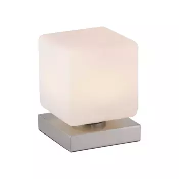 Настольная лампа Paul Neuhaus «DADOA», 1 лампочка, источник света Светодиодная панель | Постоянно встроенный светодиод, светодиод, регулируемый сенсорным диммером, цвет stahlfarben