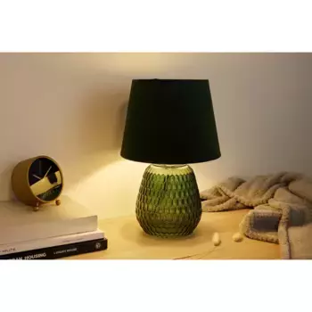 Настольная лампа Pauleen «Crystal Velours», 1 лампочка, лампочка E14 | без лампочки, Е14, зеленый, стекло, бархат