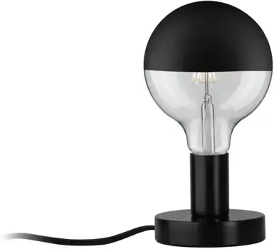 Настольная лампа Paulmann "Haldor", 1 лампочка, лампочка E27 | без лампочки, E27, макс. 1x60Вт E27, черный, 230В, металл 12,0 см, Высота: 9,5 см, черный