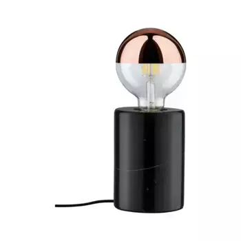 Настольная лампа Paulmann "Neordic Nordin max.1x20W E27 черный 230V мрамор", 1 лампочка, лампочка E27 | без лампочек 9,5 см, Высота: 13,0 см, черный