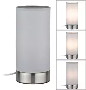 Настольная лампа Paulmann "Pia", 1 лампочка, лампочка E14 | без лампочки, Е14 10 см, Высота: 21 см, серый