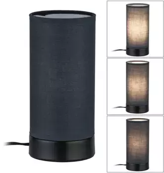 Настольная лампа Paulmann "Pia", 1 лампочка, лампочка E14 | без лампочки, Е14 10 см, Высота: 21 см, черный