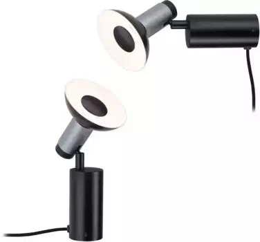 Настольная лампа Paulmann "Runa", 1 лампочка, GU10 | без лампочки, GU10, макс. 1xW GU10, 230В, металл Высота: 16,4 см., черный/антрацит