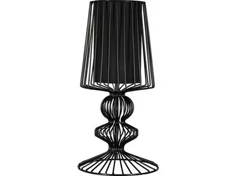Настольная лампа прикроватная лампа черная 43 см, проволочный каркас, металлическая ткань E27, настольная лампа Licht-Erlebnisse, черный