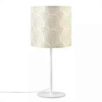 Настольная лампа, прикроватная тумбочка, тканевый абажур, настенный светильник для гостиной, настольная лампа, винтажная Paco Home, белый