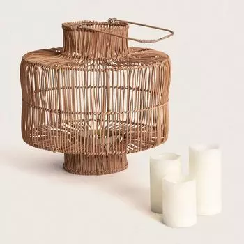 Настольная лампа Rattan Masi Натуральный цвет LEDKIA