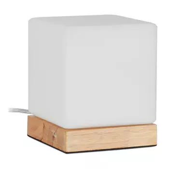 Настольная лампа Relaxdays, 12x12x15 см, белый