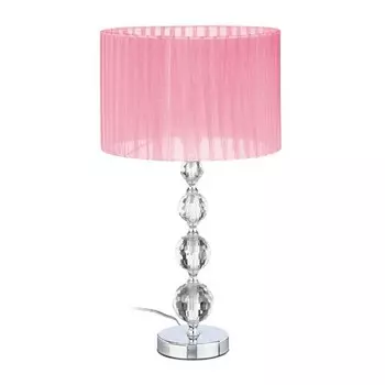 Настольная лампа Relaxdays Kristall in Rosa цвет hellrosa/silber