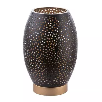 Настольная лампа RGB LED, черное золото, плафон с репликами танцев etc-shop