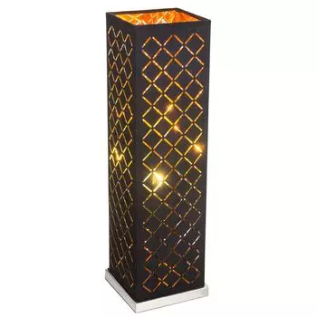 Настольная лампа RGB LED, текстиль черное золото, высота 57 см, CLARKE etc-shop, черный