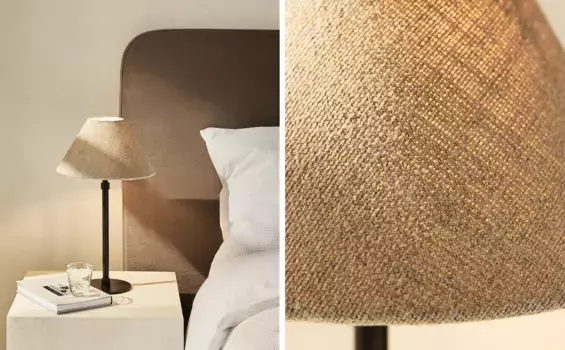 Настольная лампа с металлическим основанием Zara Home, светло-бежевый