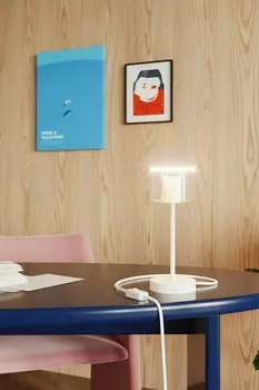 Настольная лампа с мини лампочкой призраком Creative-Cables, белый