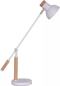 Настольная лампа SalesFever "Матильда", 1 лампочка, лампочка E27 | без лампочек 14 см, Высота: 34 см, белый