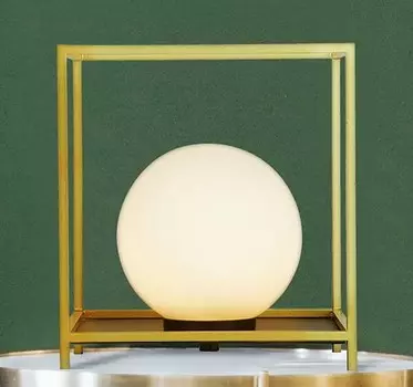 Настольная лампа searchlight Block, золотой